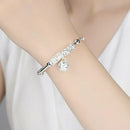 Pulsera chapada en plata con abalorios