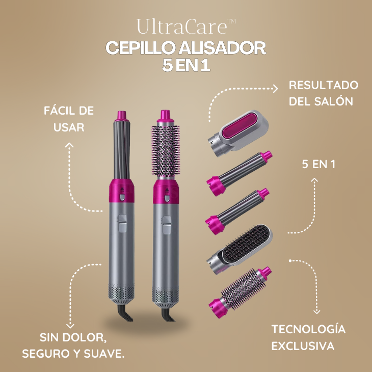 Cepillo Mágico para Cabello 5 en 1